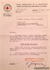 Certificat de defunció que va emetre el 8 d’abril de 1958 el Comitè internacional de la Creu Roja. (Arxiu familiar).