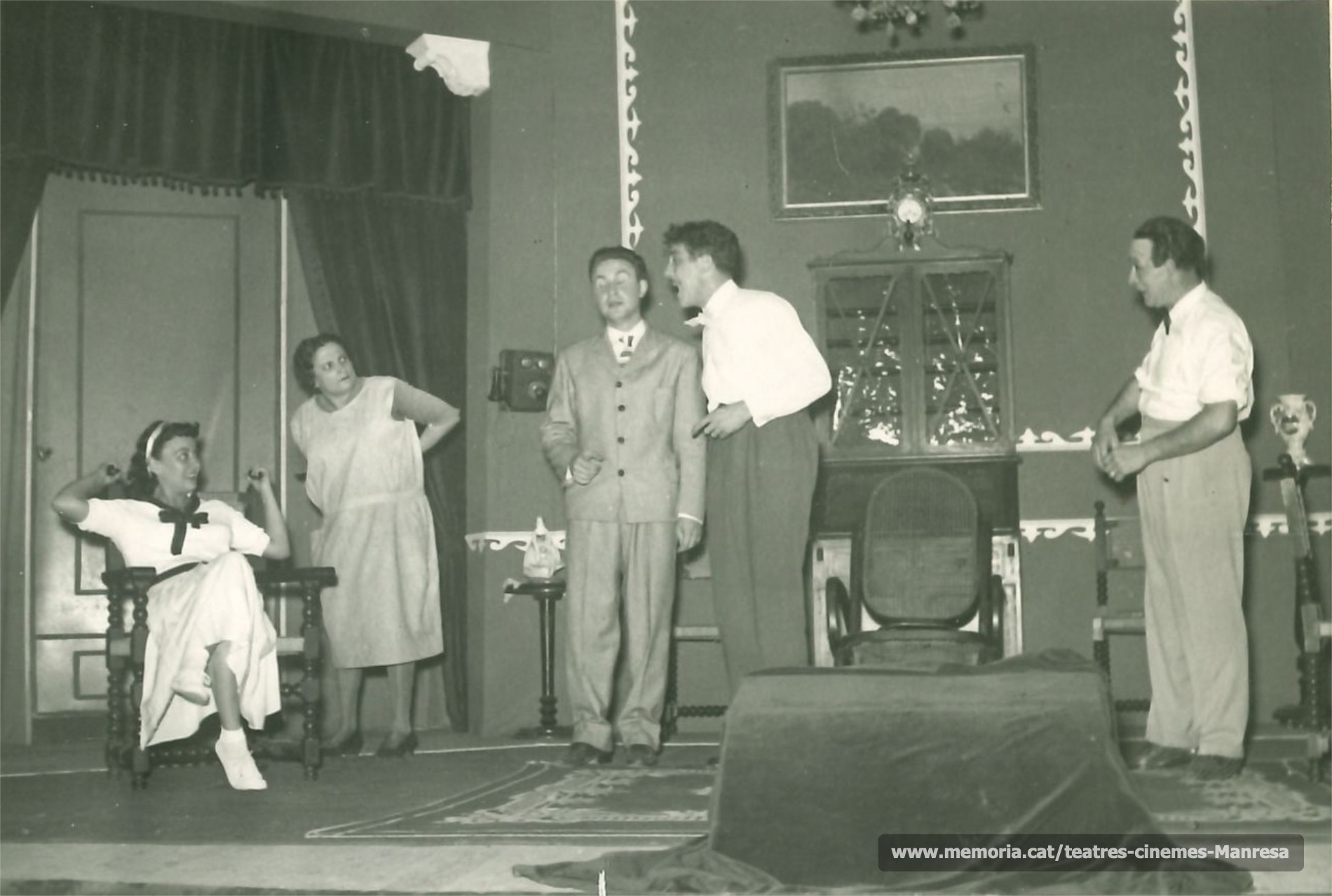 "Avui com ahir" amb Rosa Vila, Crispina Gros, Salvador Soler, Joan Torrens i (?). (1955)