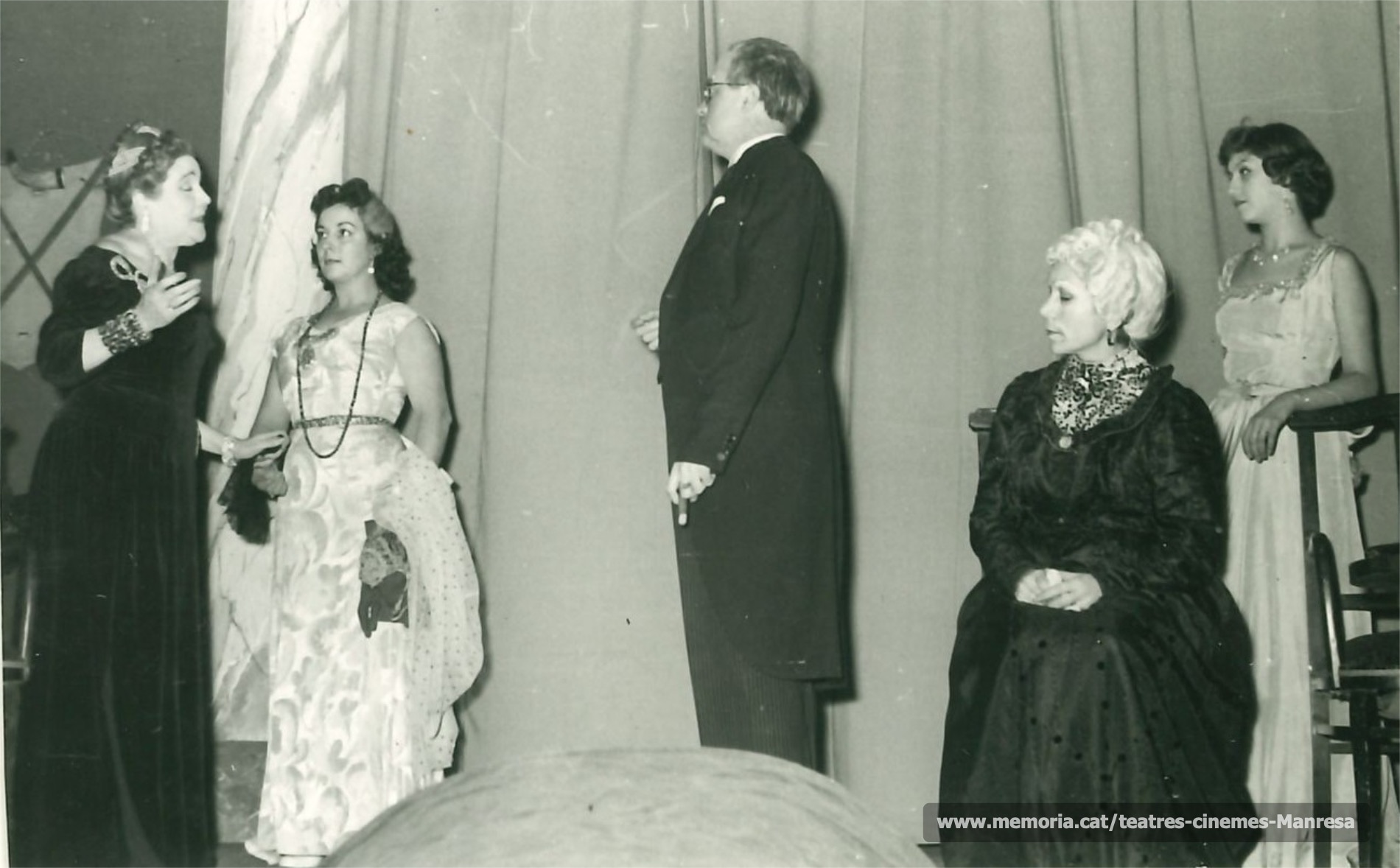 "La enemiga" amb (?), Rosa Vila, Martí Camprubí, Rafaela Lladó. (?)