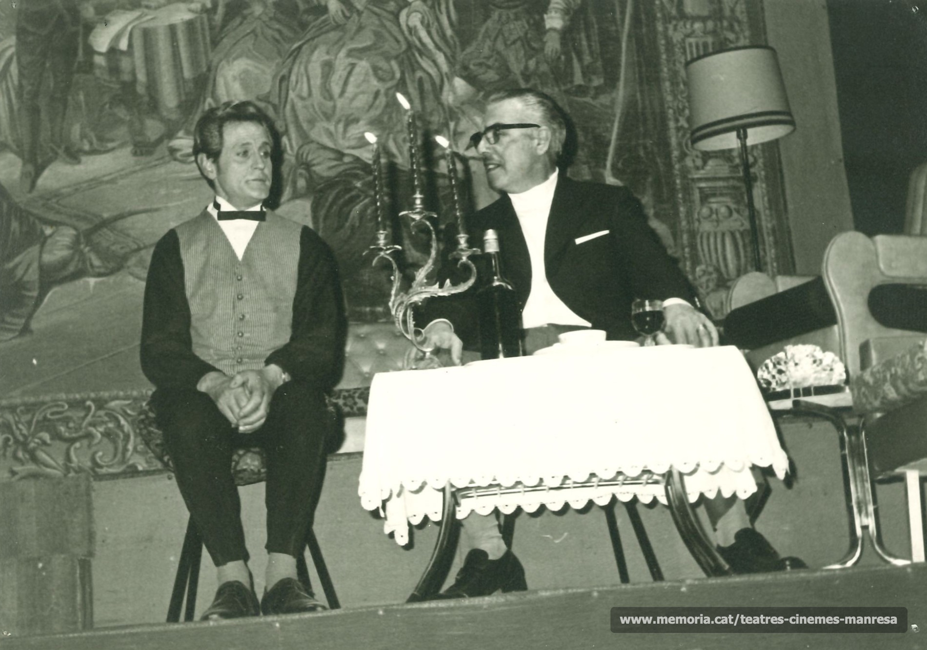 En Josep Isart i en Domènec Ferrer a "Los delfines" (19...)