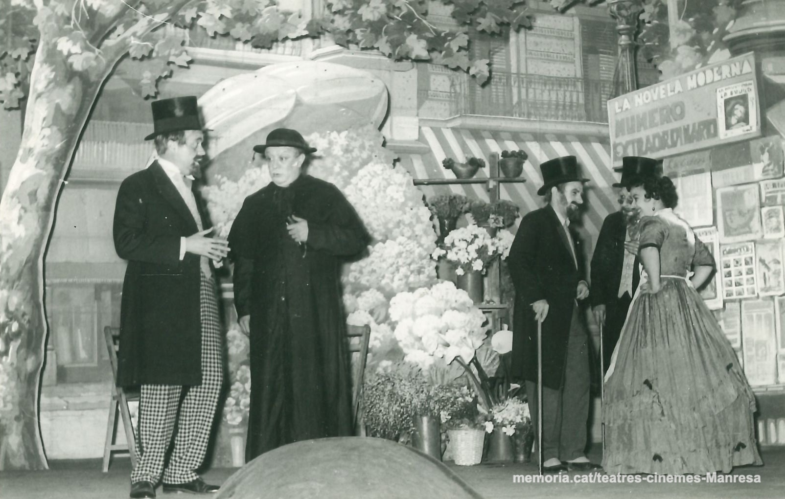 "L'Auca del Sr Esteve" amb Josep Canal, (?) Martí Camprubí, Joan Trench. (1958)