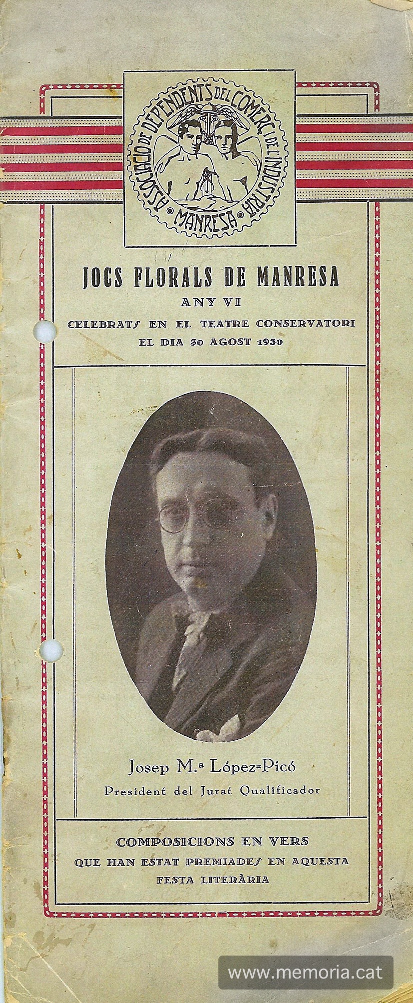 ADCI. Jocs Florals del 30 d’agost de 1930. (ACBG)